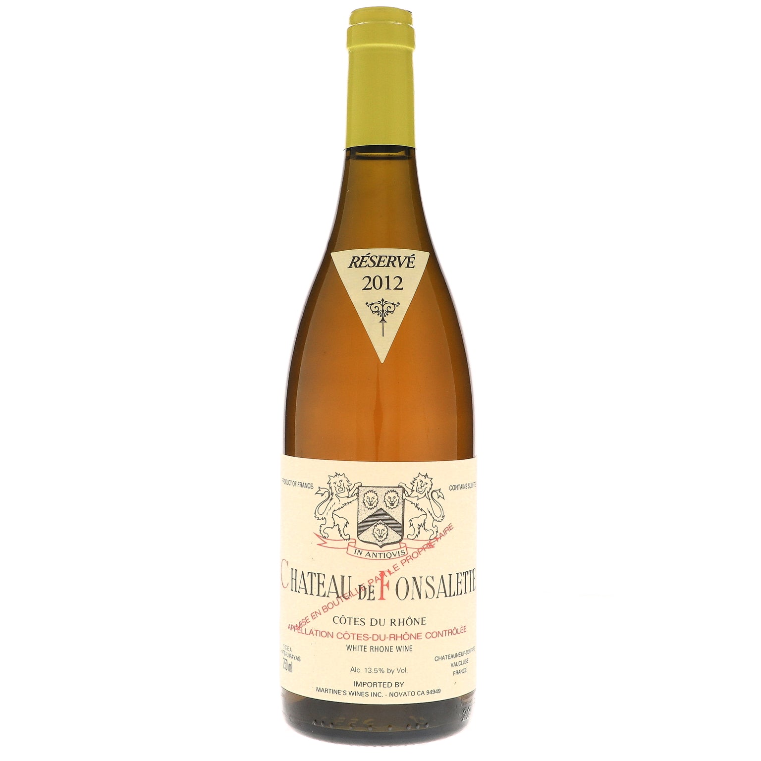 2012 Chateau de Fonsalette, Cotes du Rhone, Blanc