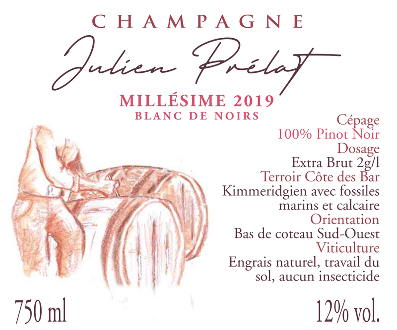 2019 Julien Prelat, Les Reines Brut Nature Vintage, Champagne 3L