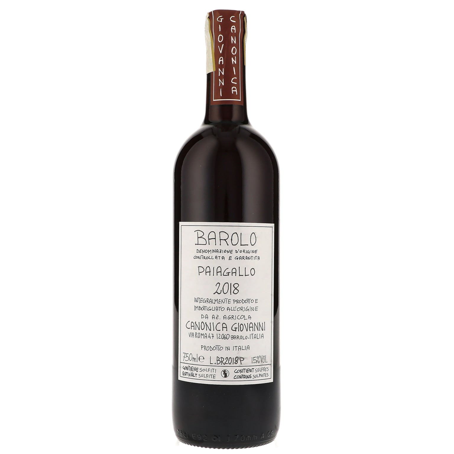 2018 Giovanni Canonica, Barolo, Paiagallo